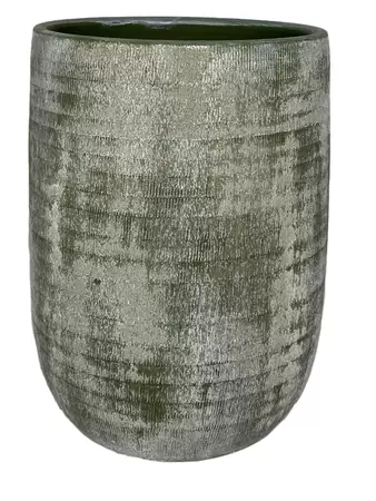 Vaas miami d23h30cm groen cement