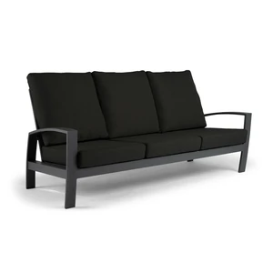 Valencia Lounge Bench 3-Seater Black