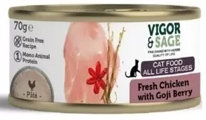 VIGOR & SAGE Cat chicken goji berry 70g