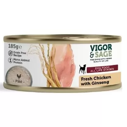 VIGOR & SAGE Dog chicken ginseng 185g