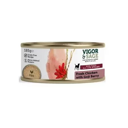 VIGOR & SAGE Dog chicken goji berry 185g
