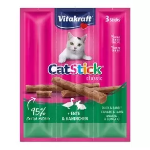 Vitakraft Cat-stick mini eend&konijn