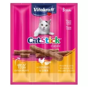 Vitakraft Cat-stick mini gevogelte&lever