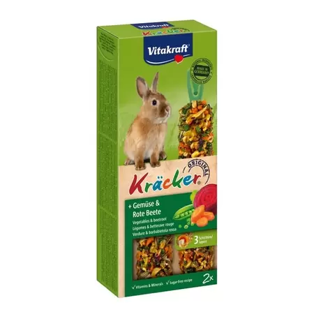 VITAKRAFT Kracker groente dwergkonijn 2in1