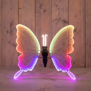 Vlinder led bew.vleugels 60cm rgb