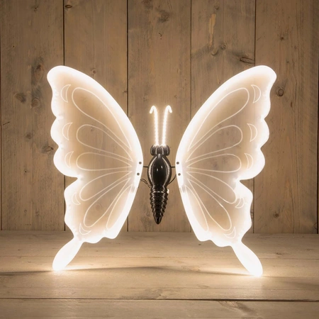 Vlinder led bew.vleugels 60cm ww - afbeelding 1