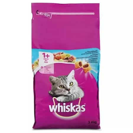 WHISKAS Droog adult tonijn 3.8kg